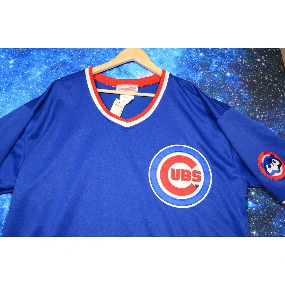 Mitchell & Ness Chicago Cubs Jersey Mens Size 54 Blue MLB Baseball Sandberg 1984